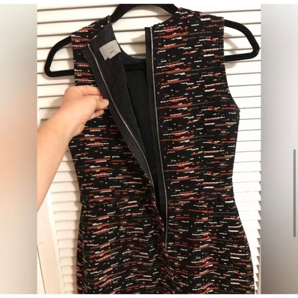 Grey by Jason Wu Sz 6 Sleeveless Tweed Faux Wrap Sheath Dress Asymmetric Hem - Picture 7 of 11